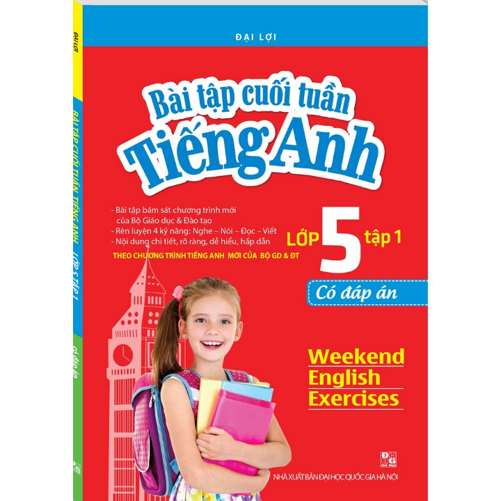 Sách - Bài tập cuối tuần tiếng Anh lớp 5 - tập 1 (có đáp án)