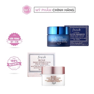 Kem dưỡng Fresh Rose Deep Hydration và Fresh Lotus Youth Preserve Dream Face Cream 7ml
