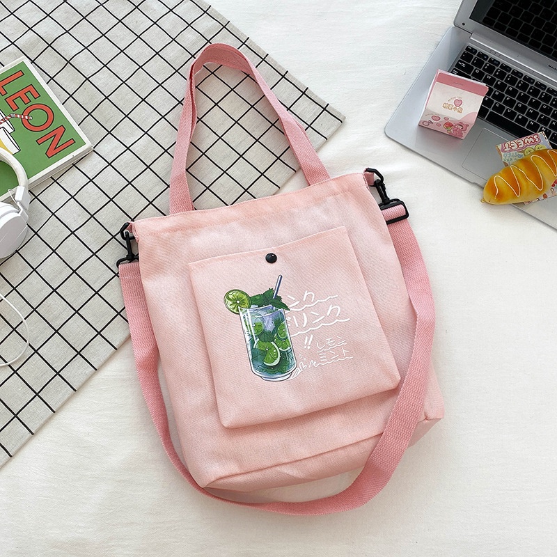 Túi Vải Canvas Đeo Chéo Thời Trang Mùa Hè Dành Cho Nữ