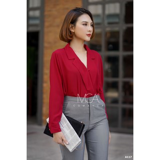 [CO MAYCA] Áo sơ mi nữ cổ vest A117