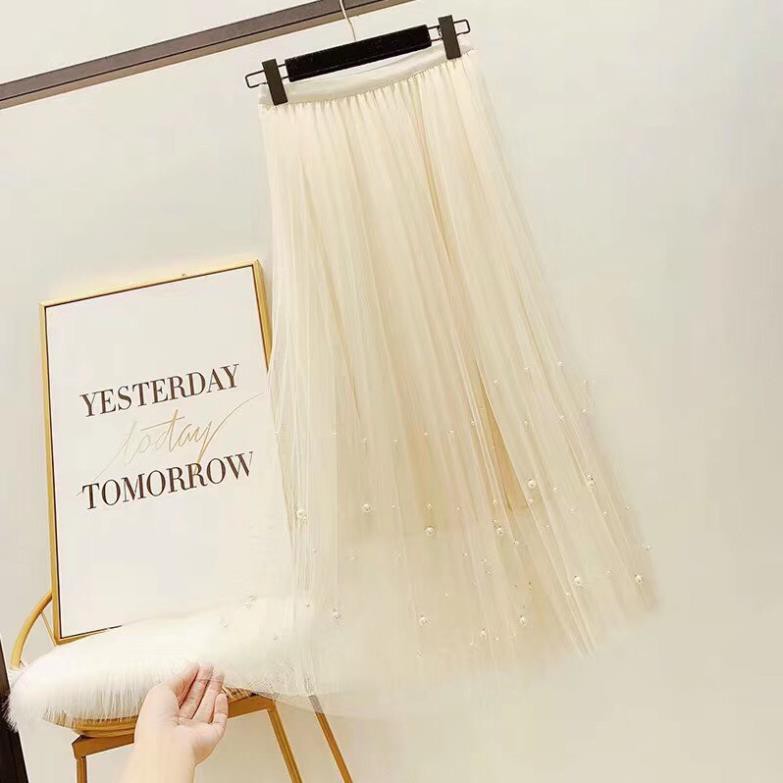 Chân Váy Xếp Ly Dáng Dài Đính Ngọc Cực Điệu | BigBuy360 - bigbuy360.vn