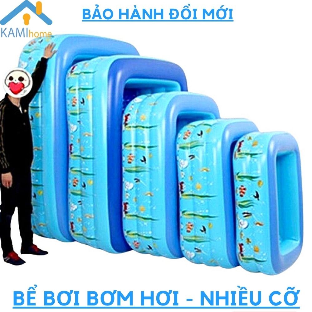 Bể bơi cho bé kiểu hồ phao bơm hơi gấp gọn❤️Chọn cỡ❤️ hoặc làm nhà bóng trong nhà KamiVietNam