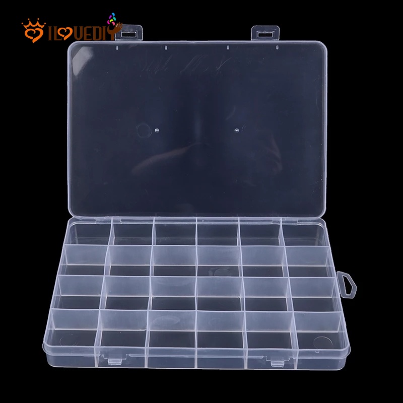 Hộp Nhựa 24 Ngăn Đựng Trang Sức Có Thể Điều Chỉnh