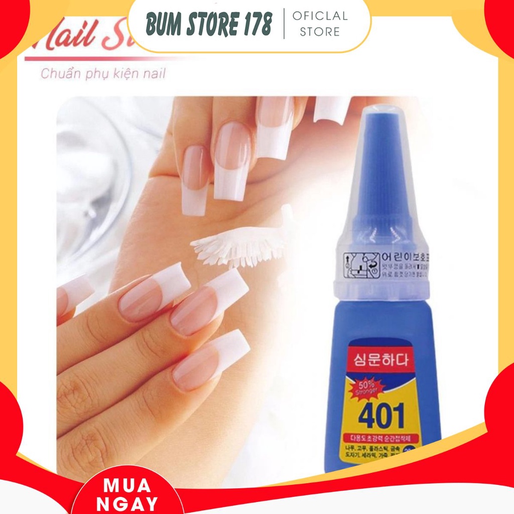 Keo 401 BYB chính hãng chuyên gắn móng, gắn đá trang trí