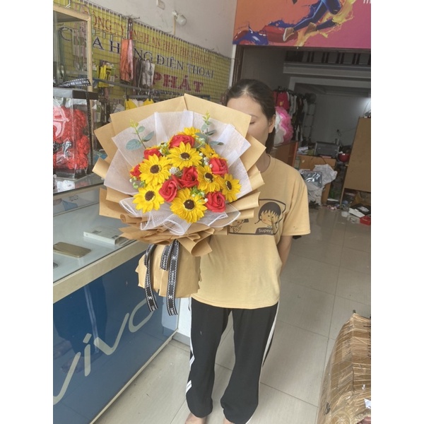 ( NHẮN TIN CHO SHOP KHI ĐẶT HÀNG)  Bó Hoa Sáp Giá Sỉ 5k/1 BÔNG ,BÓ THEO YÊU CẦU CỰC ĐẸP