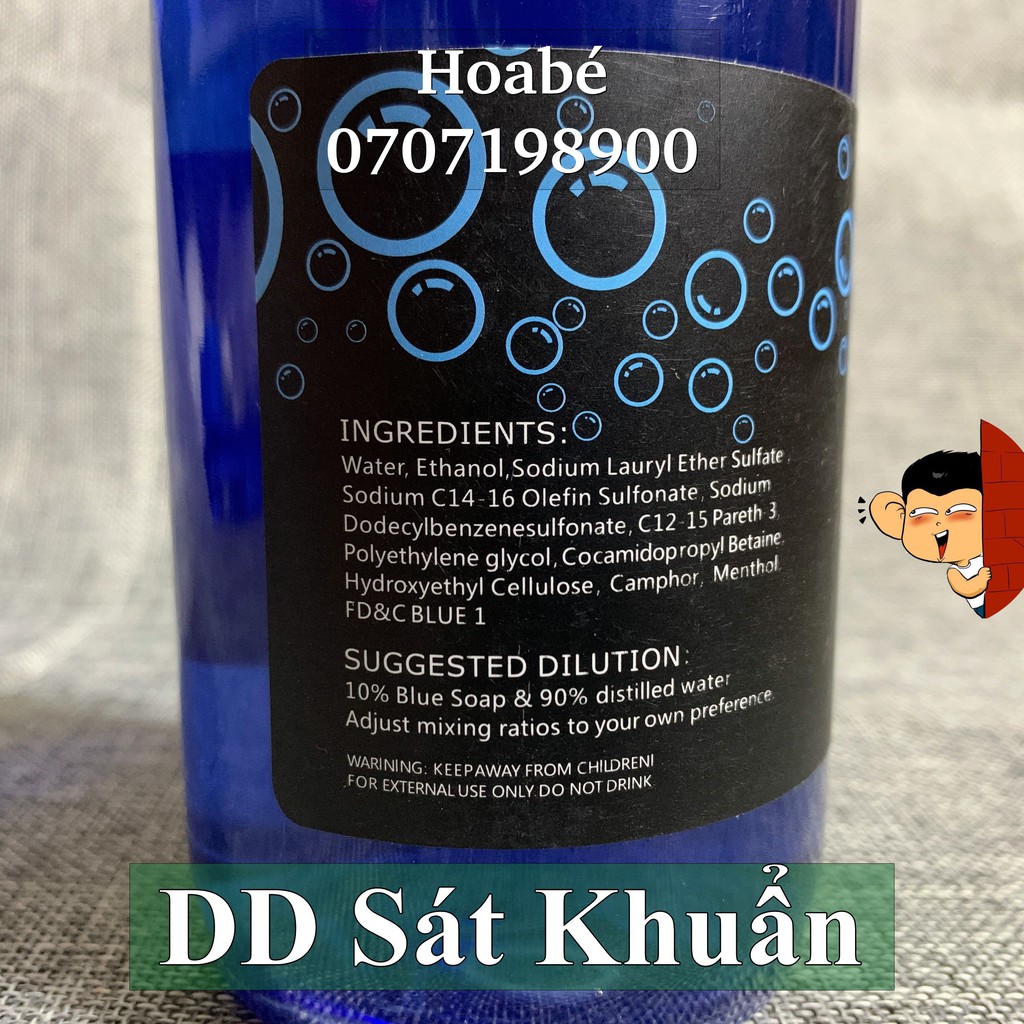 dung dịch tạo bọt lau mực, sát khuẩn blue soap