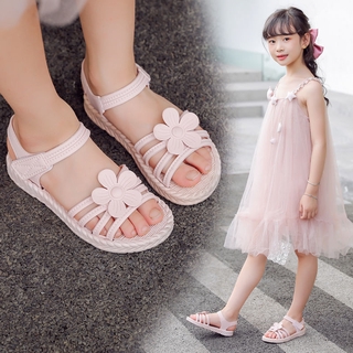 Giày sandal đính hoa cho bé gái size 24-35x