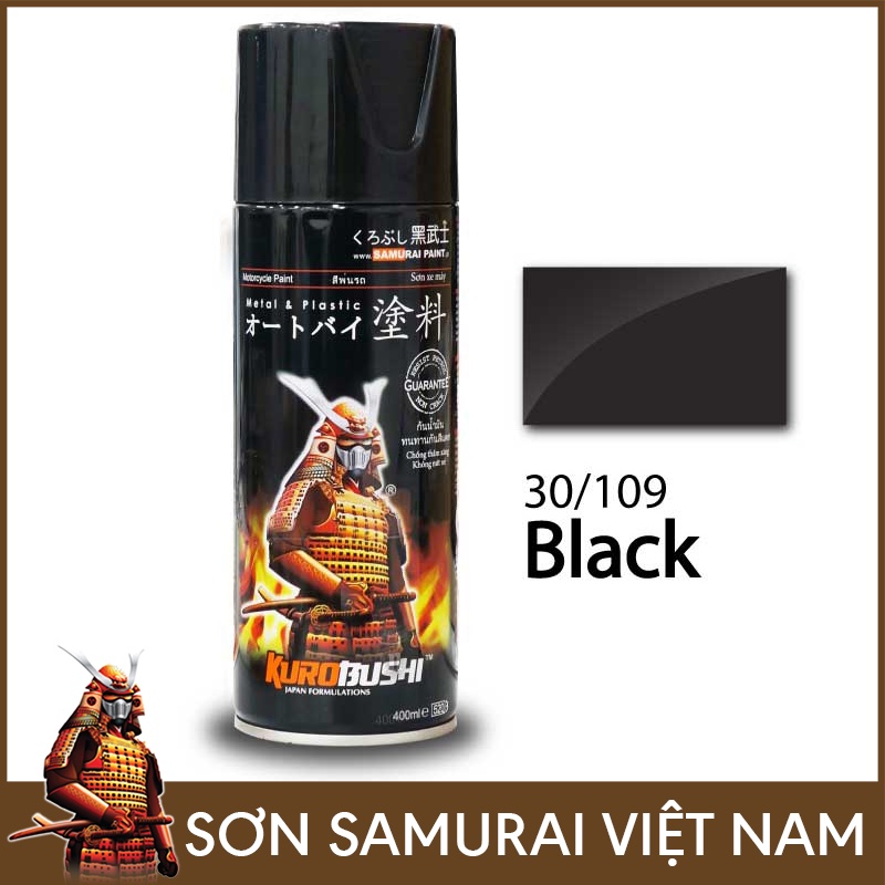 Sơn samurai đen bóng 109 - Chai sơn xịt samurai đen bóng 109