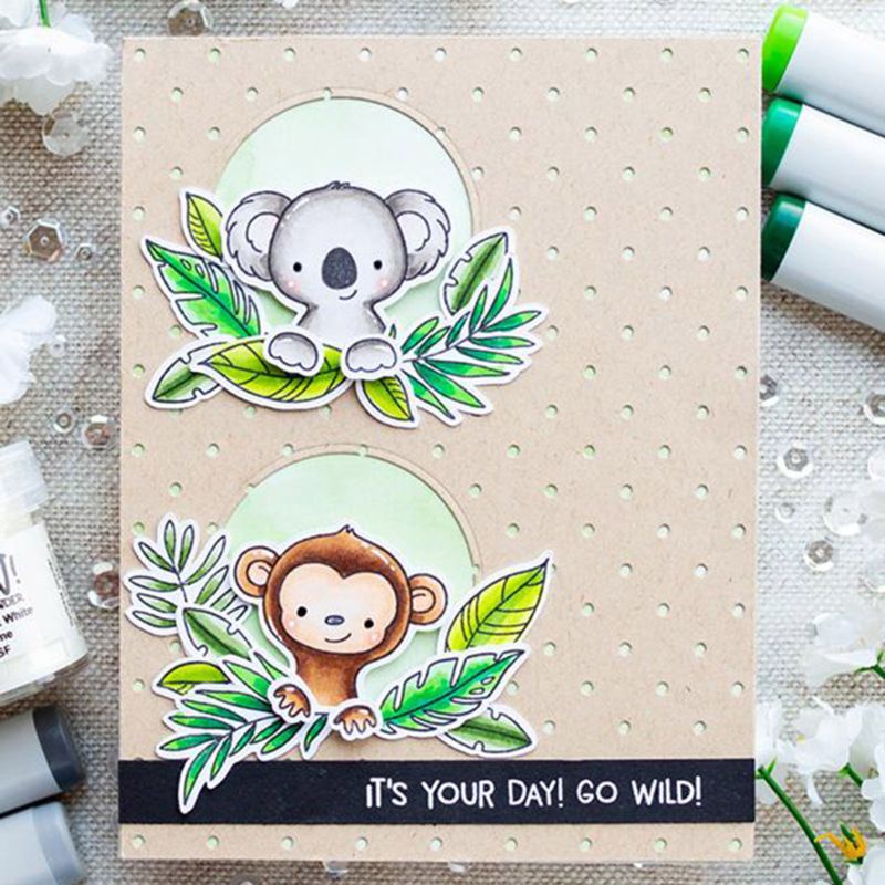 Khuôn Cắt Hình Hươu Cao Cổ Màu Trong Suốt Dùng Để Trang Trí Thiệp / Scrapbook