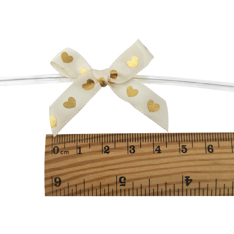 Bộ 50 nơ hình trái tim 45mm trang trí quà tặng