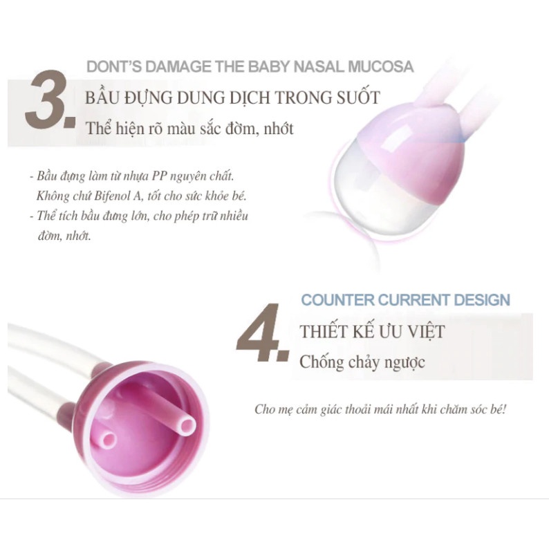 Dụng cụ hút mũi Sakomi, vệ sinh mũi hiệu quả, ăn toàn cao cho bé - Soleil Home
