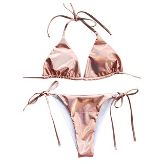 Bikini Lưng Cao Hoạ Tiết Kẻ Sọc Cho Phái Nữ