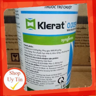  Thuốc chuột viên Klerat hũ 1kg  xả hàng giá rẻ kiếm 5 sao  