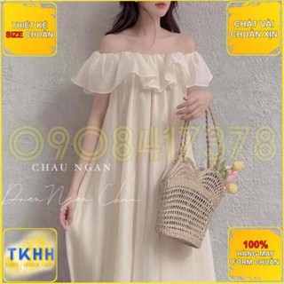 Váy maxi tơ bèo vai dáng dài hh3