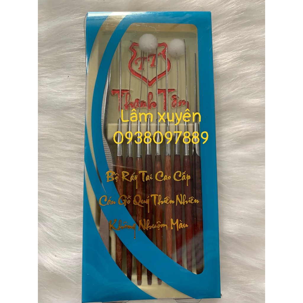 Bộ lấy ráy tai💤GIÁ RẺ💤 Thanh Tâm cao cấp, 10 món, cán gỗ không phai màu, sản phẩm cần thiết của mọi gia đình