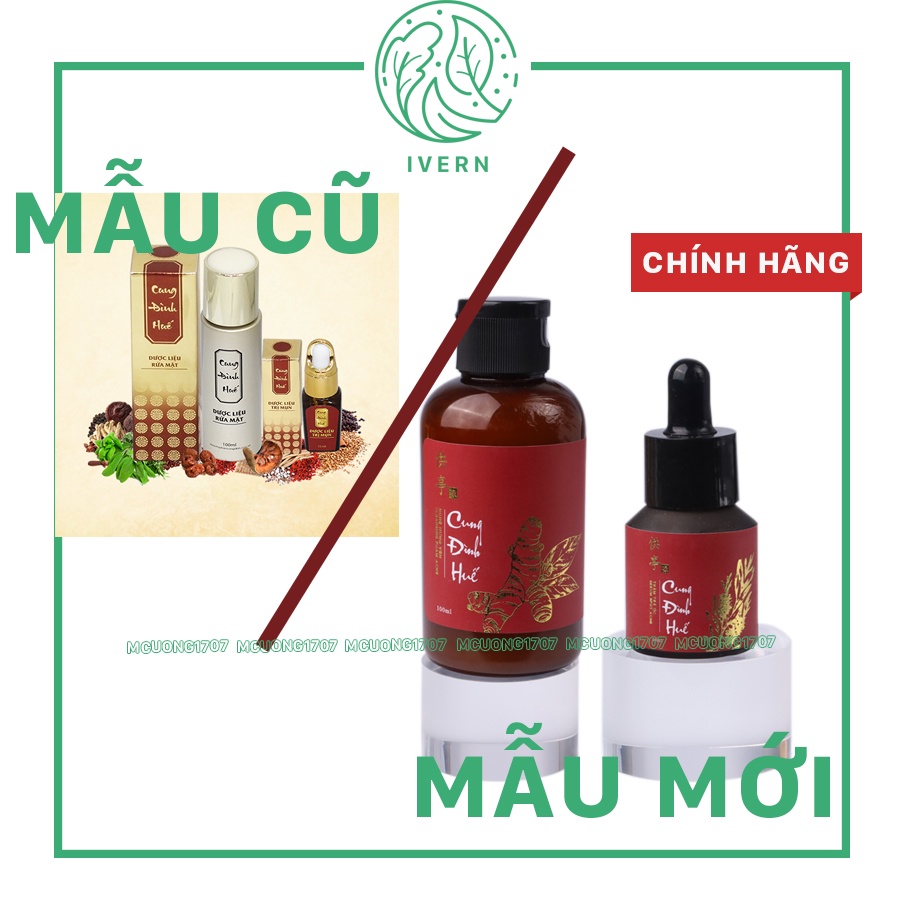Combo trị mụn Cung Đình Huế chính hãng - Sữa Rửa mặt + serum