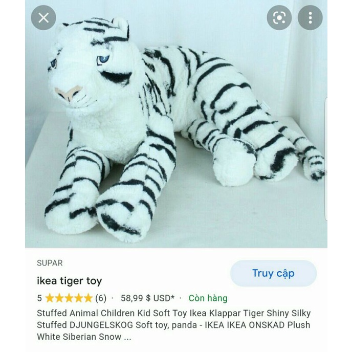 Gấu bông con cọp Ikea chính hãng 80cm