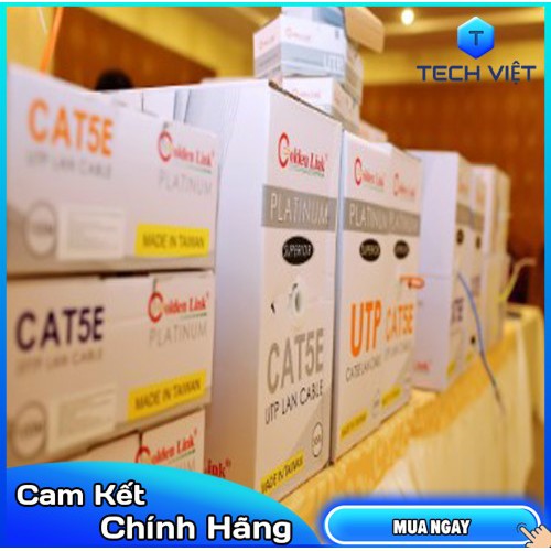 [HÀNG CHÍNH HÃNG] CÁP MẠNG GOLDEN LINK PLATINUM UTP CAT 5E CAM MADE IN TAIWAN