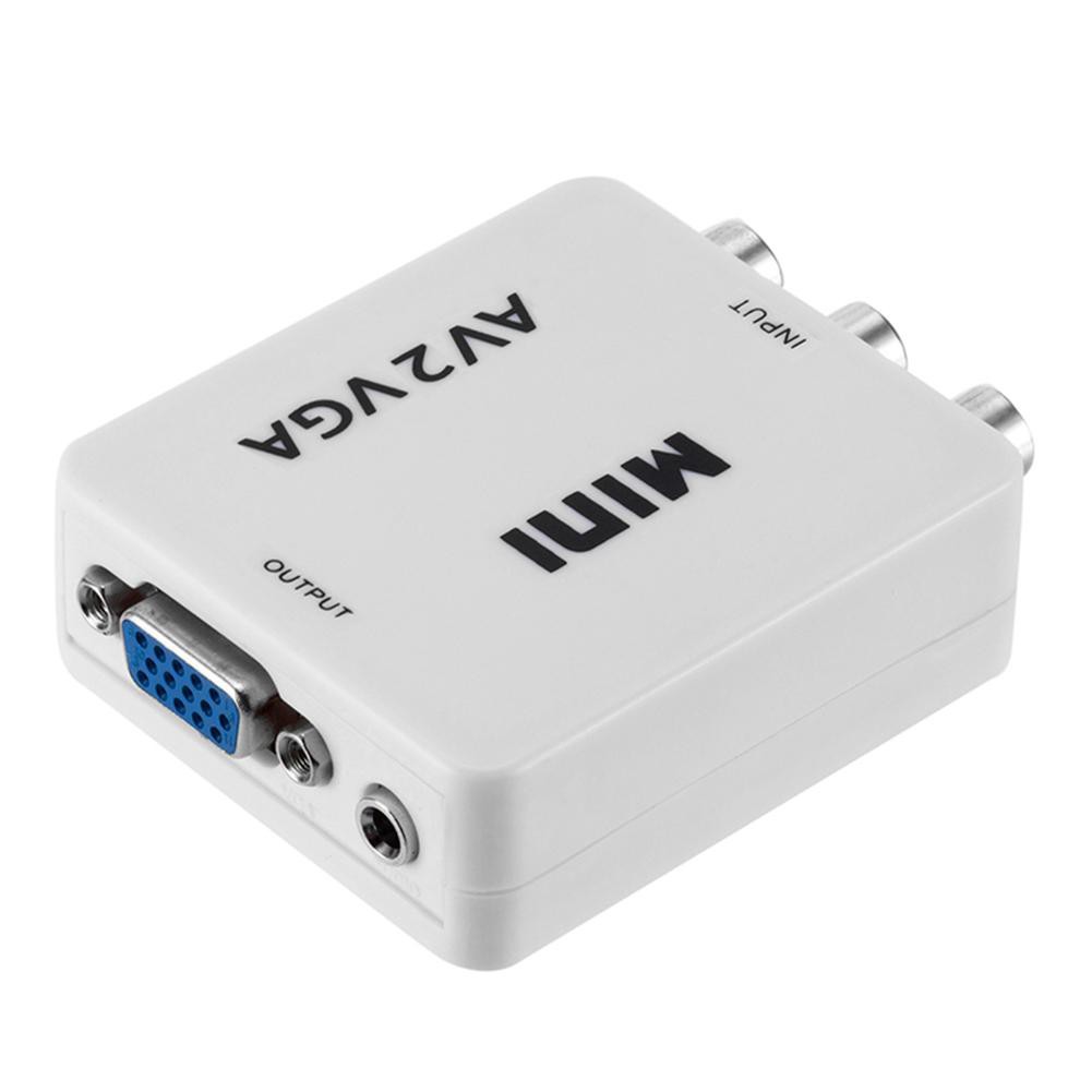 Hộp Chuyển Đổi Video Mini AV2VGA HDTV AV RCA CVBS Sang VGA Chất Lượng Cao