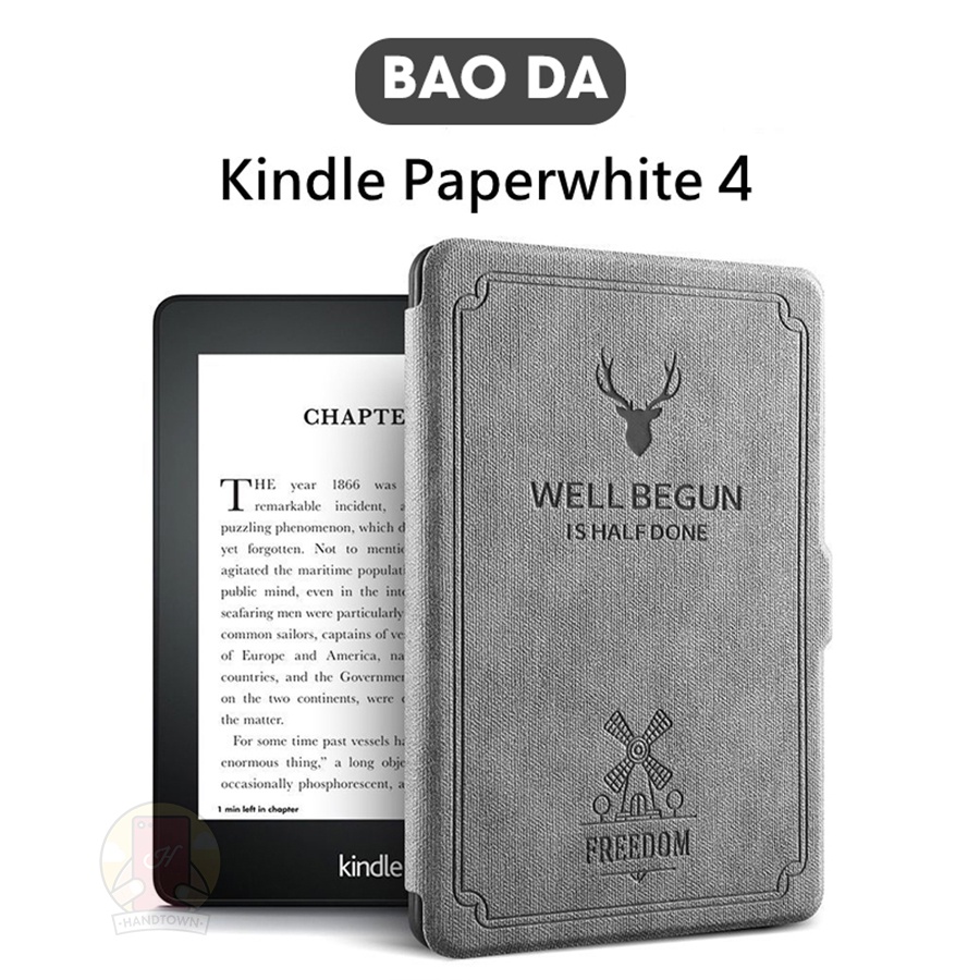 Bao Da Kindle Paperwhite 4 ốp lưng chống sốc máy đọc sách Kindle từ tính thông minh - Tắt màn hình khi gập