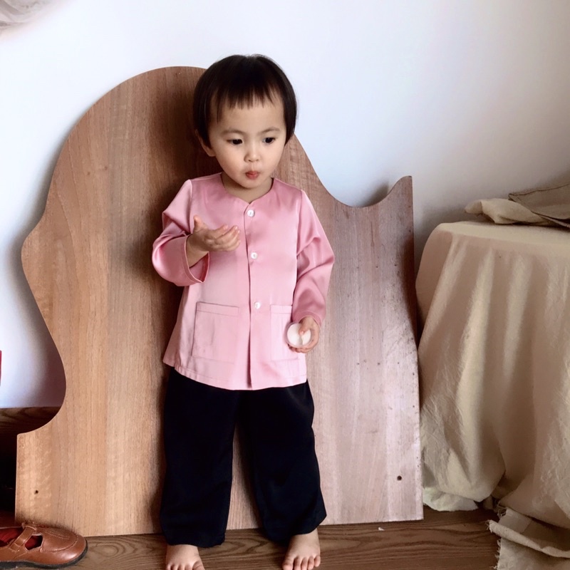 Bộ bà ba lụa cao cấp cho bé