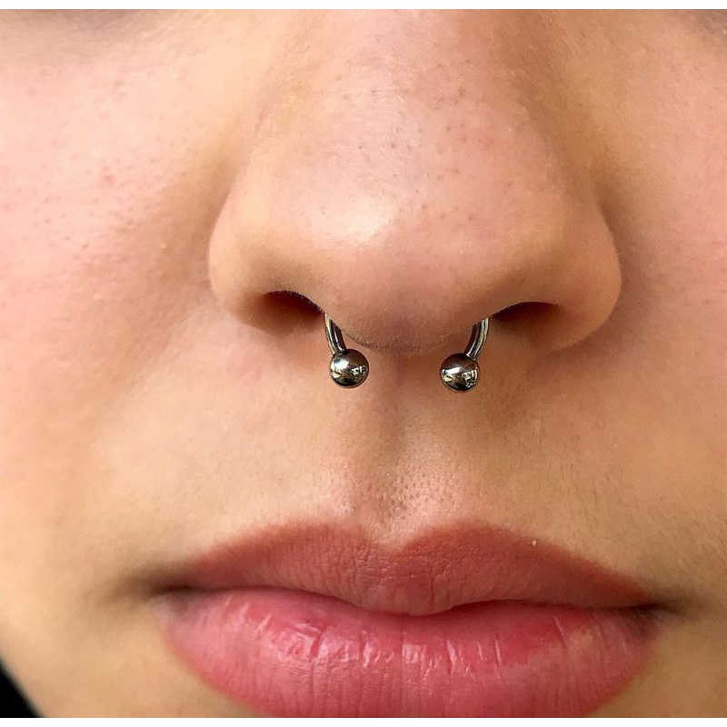 (1 chiếc) KHUYÊN MŨI SEPTUM - Khuyên Chữ U - Khuyên thép y tế không gỉ - Khuyên xỏ cơ bản đeo tai, m