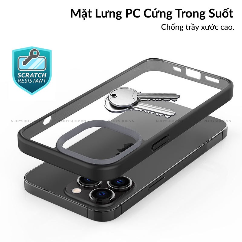 Ốp Lưng Trong Suốt Viền Màu Likgus Clear Shield Series Phím Bấm Nổi Chống Ố Vàng Ip 13 Pro Max Njoyshop