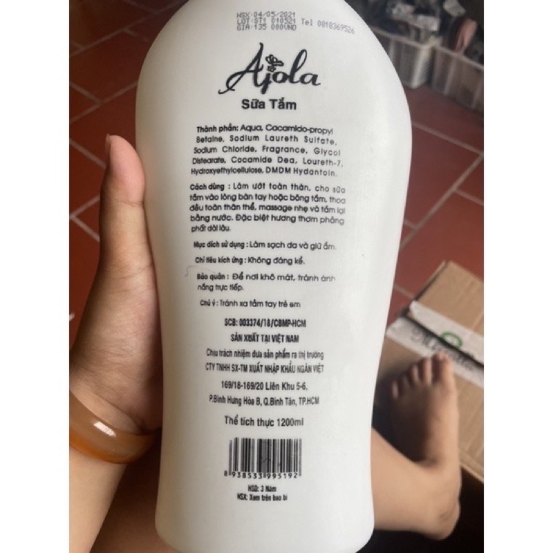 sữa tắm dê Afola 1000ml