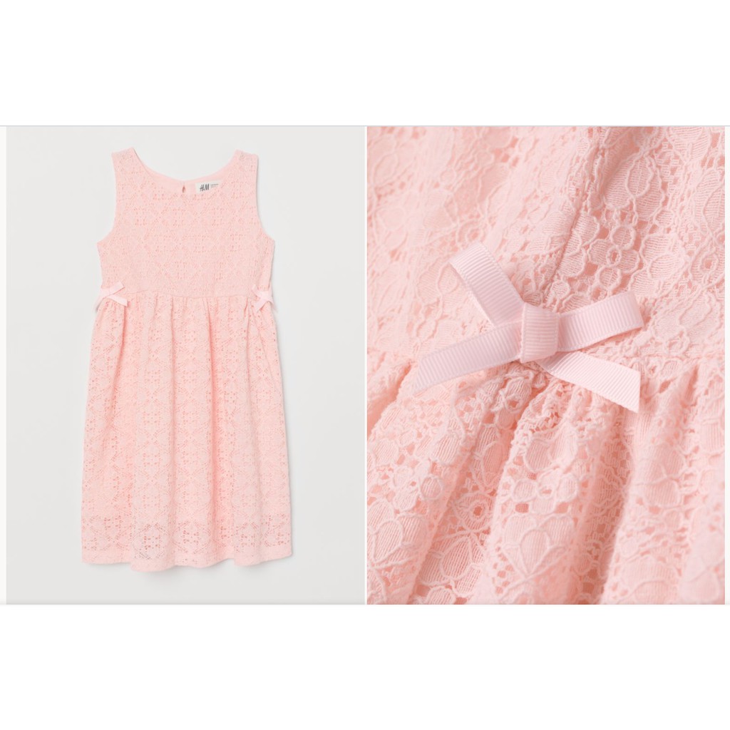 Váy ren hồng trắng HM H&M_hàng chính hãng authentic