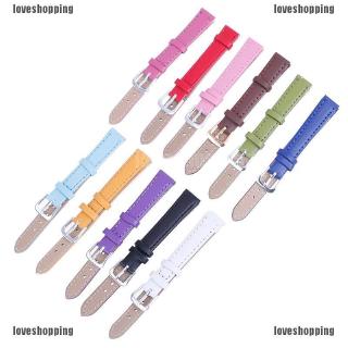 Dây Đồng Hồ Đeo Tay Thời Trang Bằng Da PU 12mm Màu Kẹo Ngọt