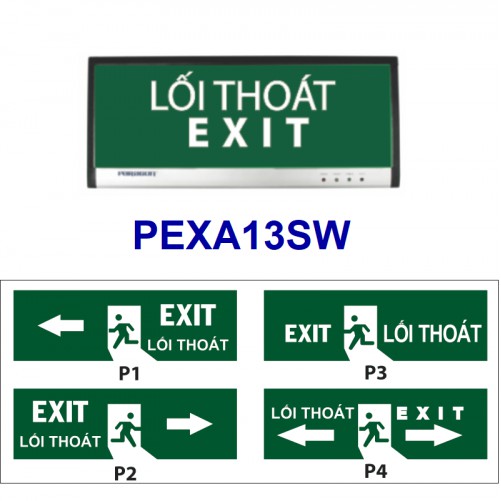 Đèn Exit Paragon 1 mặt PEXA13SW