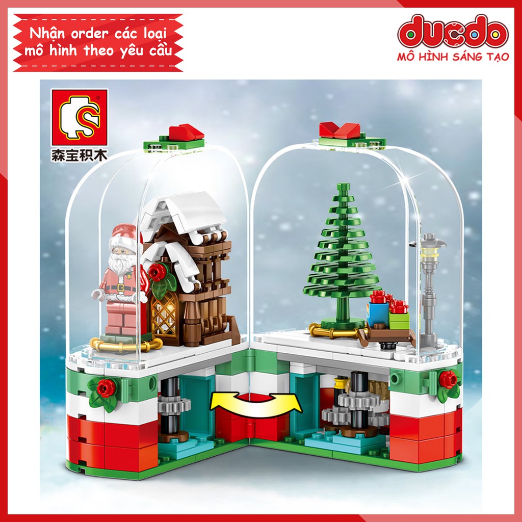 Sembo 601090 Lắp ghép hộp quà ông già Noel - Đồ chơi Xếp hình Mô hình Christmas Minifigures Mini 40223