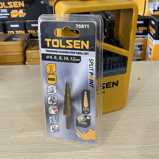 [ CHÍNH HÃNG ] Mũi Khoan Tháp Bước 2mm  HSS Titanium ( 4mm - 12mm ) Tolsen 75871 [ Real | TSE ]