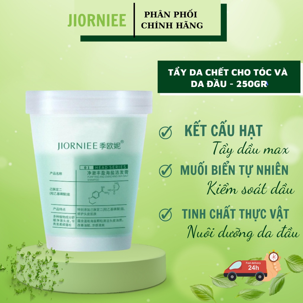Tẩy da chết da đầu JIORNIEE kiểm soát dầu nhờn,Tẩy tế bào chết da đầu giảm bết tóc làm sạch chăm sóc tóc