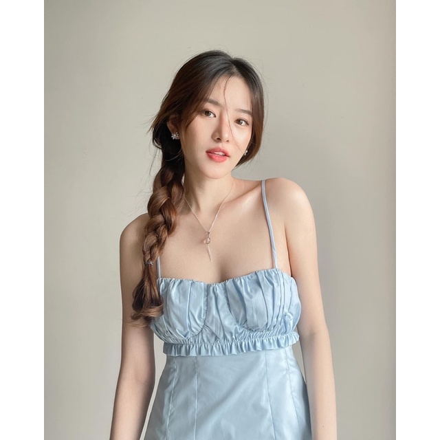 ĐẦM MIDI 2S MINT NHÍU NGỰC✨