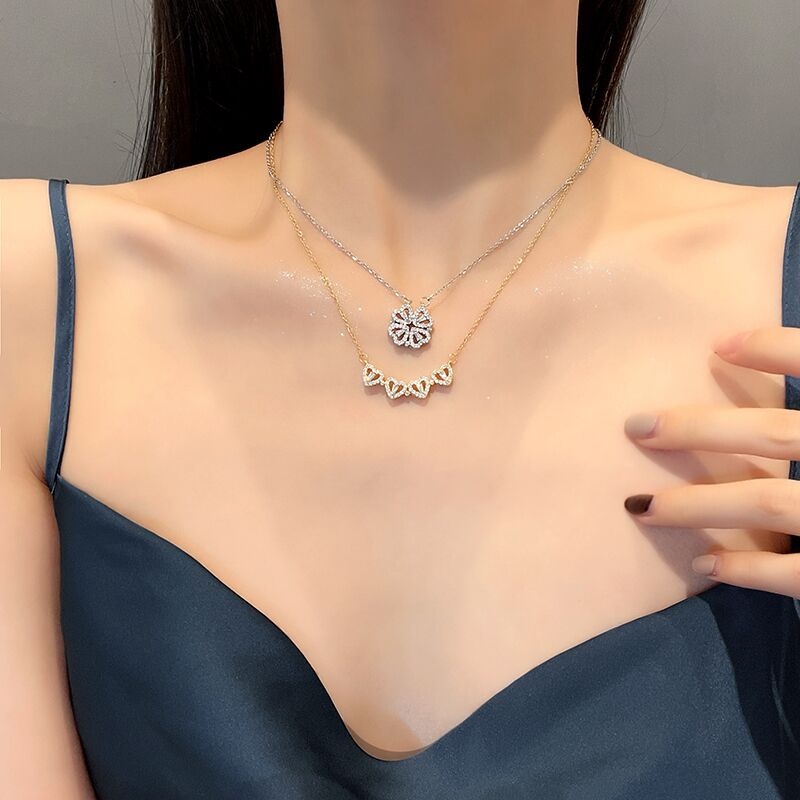 Dây chuyền nữ TITAN NGUYÊN CHẤT vòng cổ nữ cỏ 4 lá biến hình KHÔNG GÌ phong cách ins hàn quốc trang sức nữ thanh lịch
