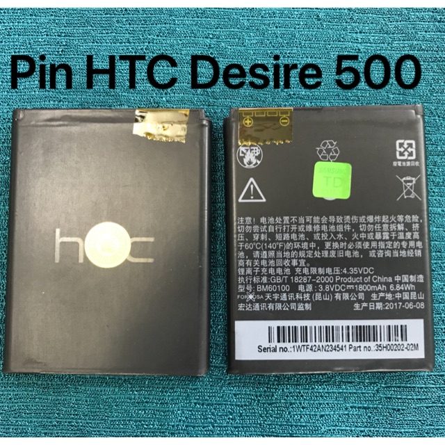 Pin HTC Desire 500 BM60100 zin - mới 100%