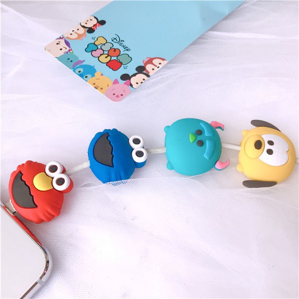 Phụ Kiện Bảo Vệ Đầu Dây Cáp Kiểu Dáng Hoạt Hình Disney Dễ Thương