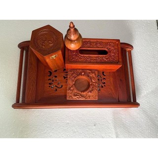 Khay trà gỗ cuốn thư