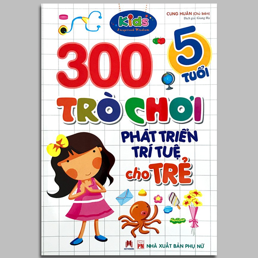 Sách - 300 trò chơi phát triển trí tuệ cho trẻ 5 tuổi