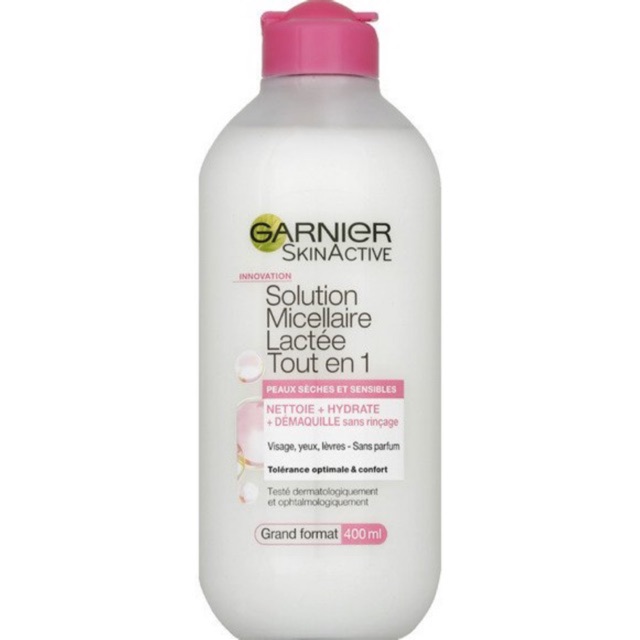 Sữa tẩy trang Garnier SOLUTION MICELLAIRE LACTÉE TOUT EN 1 DE 400ml