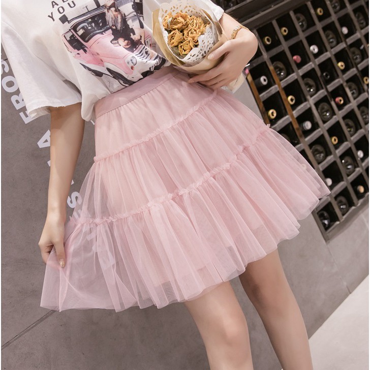 Chân váy ulzzang 3 tầng (có sẵn kèm ảnh thật)