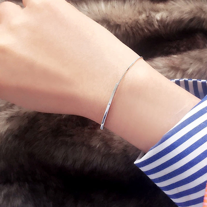 Vòng tay bạc 925 phong cách Hàn Quốc đơn giản cho nữ | BigBuy360 - bigbuy360.vn