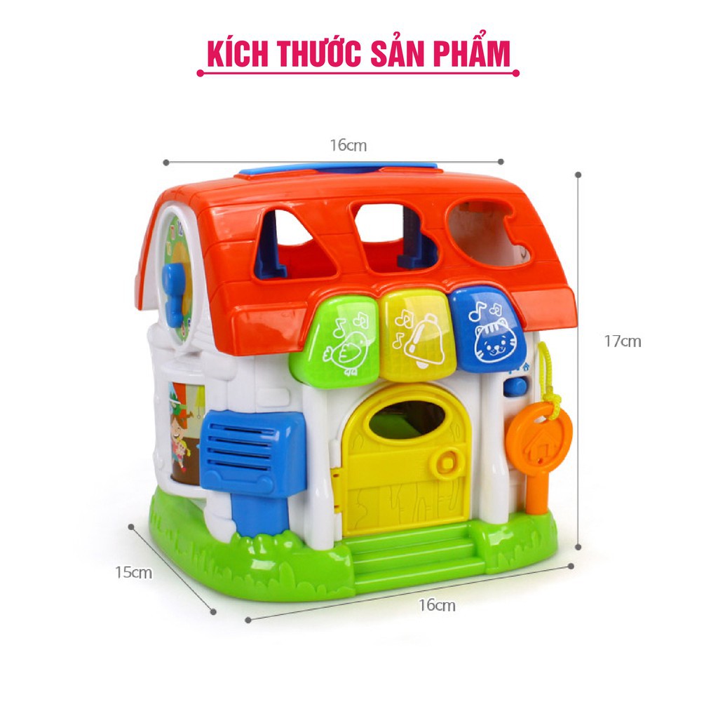 FREE SHIP !!! Đồ chơi thả hình khối mẫu ngôi nhà có nhạc Winfun 0772