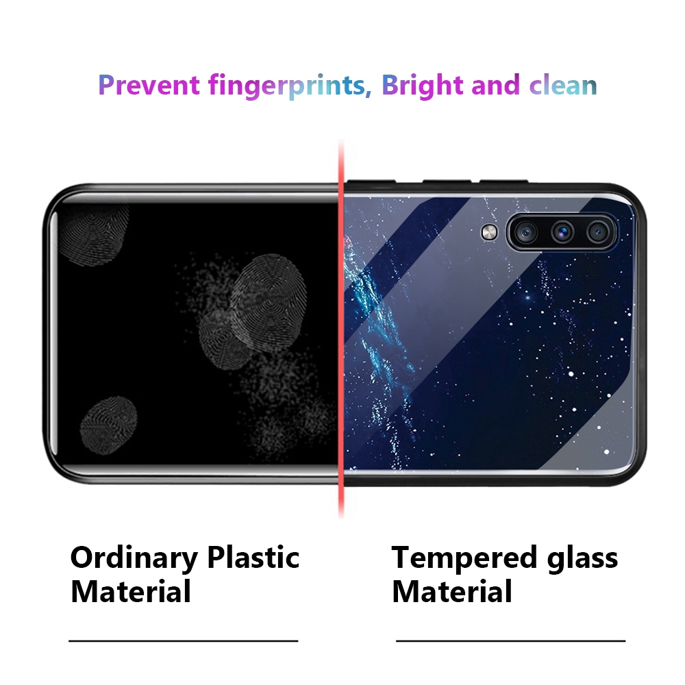 Ốp điện thoại mặt kính họa tiết hồng hạc cho Samsung Galaxy A50 A70 A20 A30 A10 A50s A30s M20 A7 2018 J4 J6+