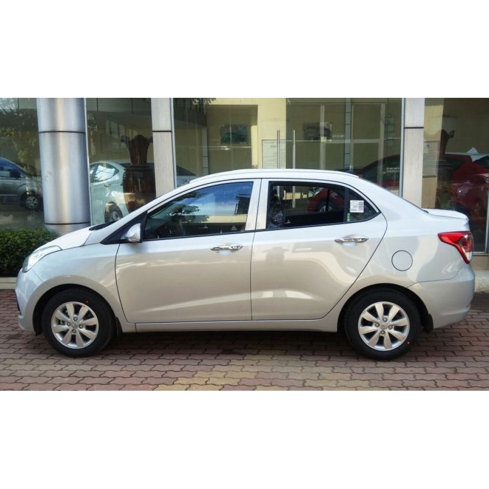Nẹp chân kính, cong kính Hyundai I10 bản sedan 2014-2020 INOX