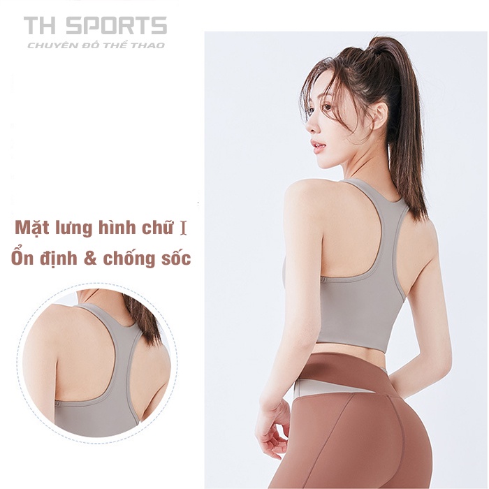 Bộ Tập Gym Nữ Hot Trend Quần Đùi Áo Bra TH SPORT Tập Gym Thể Dục Yoga Picnic Dã Ngoại Nữ TH041 (Bộ Milk Tea Grey)