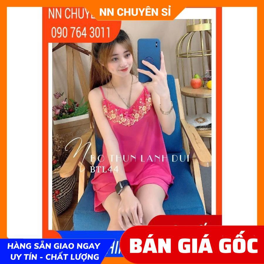 Đồ bộ nữ mặc nhà quần đùi quần lửng chất thun mềm siêu mát lạnh phối ren dễ thương BTL thun lạnh tổng hợp