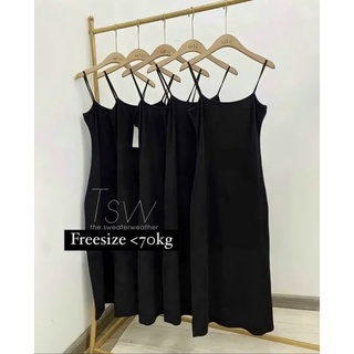 Váy 2 dây body đen dài