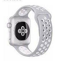 Hai tông màu Thể thao Vòng tay Đồng hồ Apple Silicone Dây đeo Thích hợp cho dòng iwatch 1/2/3/4 38-40-42-44MM